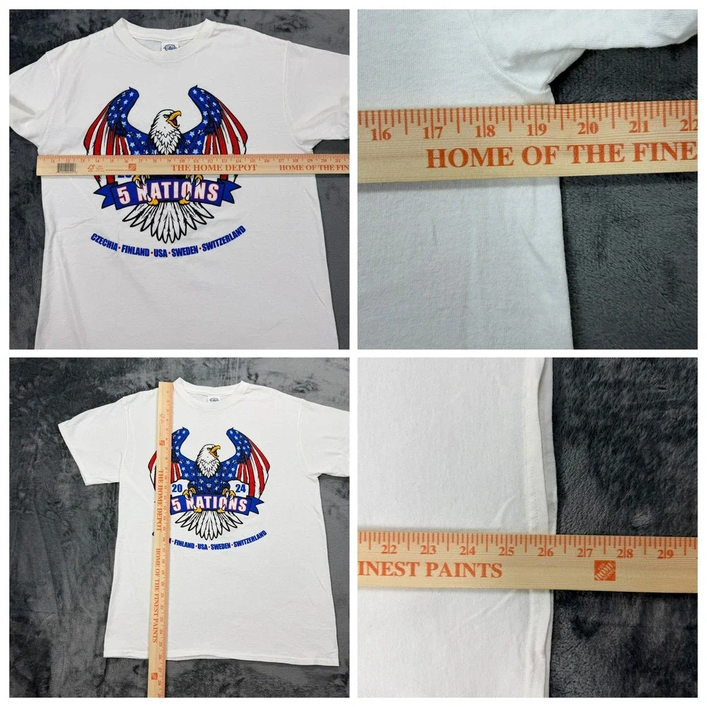 Delta Pro Weight 5 Nations 2024 Hockey Tournament‎ Graphic T-Shirt Mens M White